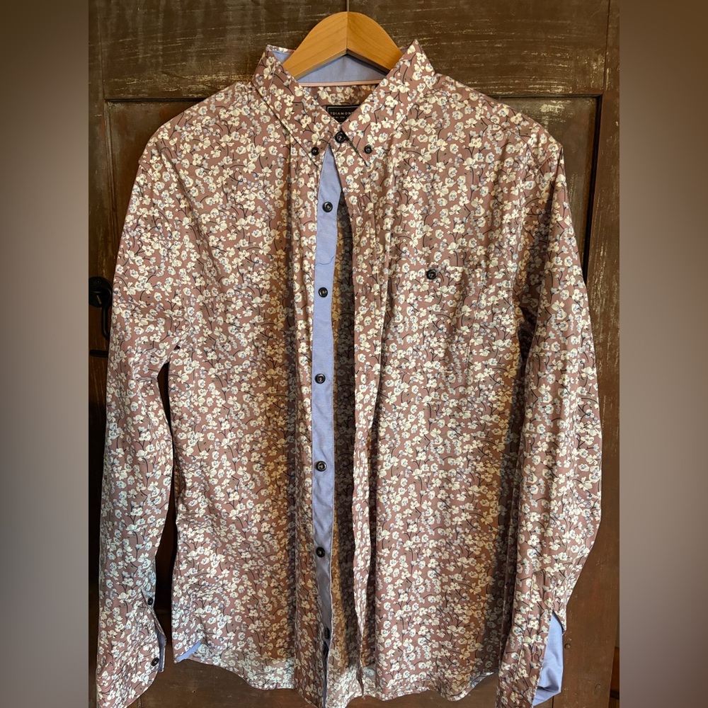 7 Diamonds Lavender Floral Shirt